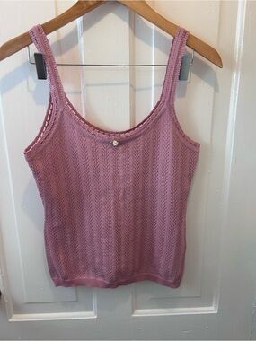 Ladies Knit Tank Top in Dusty Rose The Workshop NWT